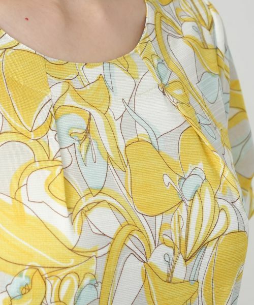 Leilian / レリアン ドレス | フラワープリントフレアワンピース【Leilian WHITE LABEL】 | 詳細13