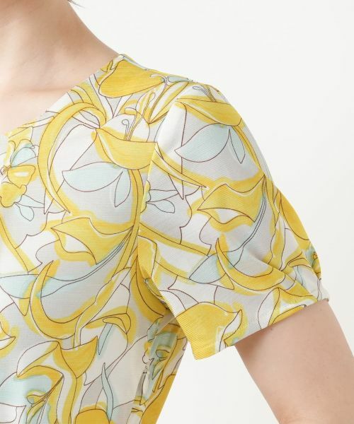 Leilian / レリアン ドレス | フラワープリントフレアワンピース【Leilian WHITE LABEL】 | 詳細14