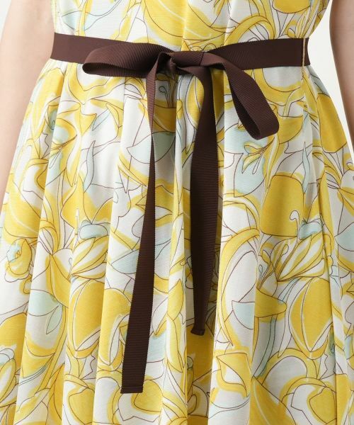 Leilian / レリアン ドレス | フラワープリントフレアワンピース【Leilian WHITE LABEL】 | 詳細15