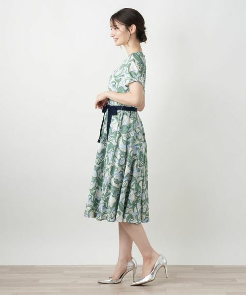 Leilian / レリアン ドレス | フラワープリントフレアワンピース【Leilian WHITE LABEL】 | 詳細2