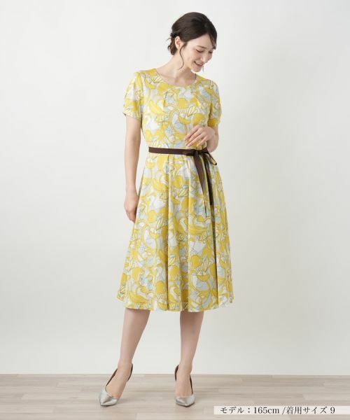 Leilian / レリアン ドレス | フラワープリントフレアワンピース【Leilian WHITE LABEL】 | 詳細4