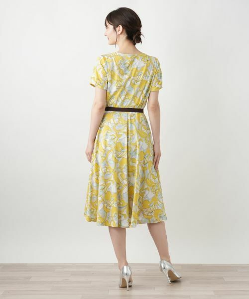 Leilian / レリアン ドレス | フラワープリントフレアワンピース【Leilian WHITE LABEL】 | 詳細6