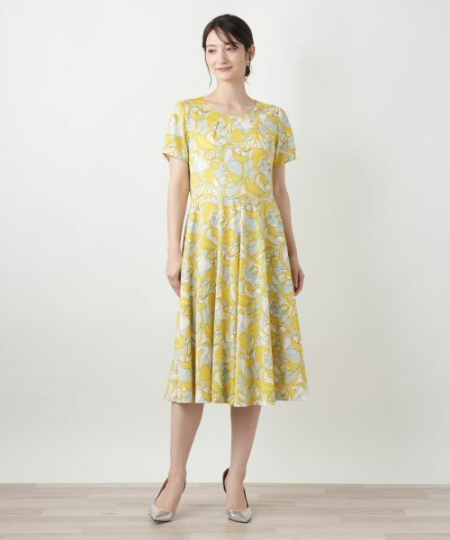 Leilian / レリアン ドレス | フラワープリントフレアワンピース【Leilian WHITE LABEL】 | 詳細7