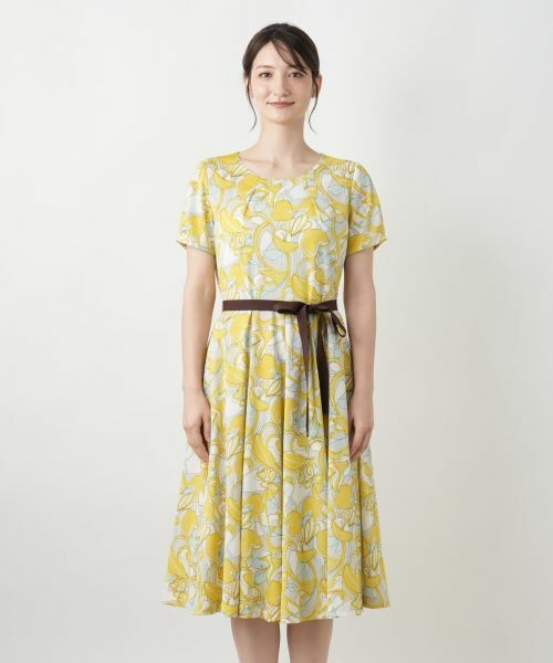 Leilian / レリアン ドレス | フラワープリントフレアワンピース【Leilian WHITE LABEL】 | 詳細8