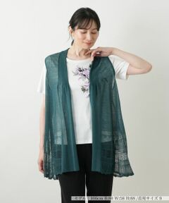 Leilian / レリアン テーラードジャケット | シアーフレアベスト【Leilian WHITE LABEL】