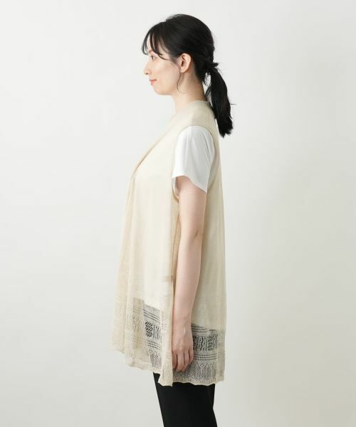 Leilian / レリアン テーラードジャケット | シアーフレアベスト【Leilian WHITE LABEL】 | 詳細11