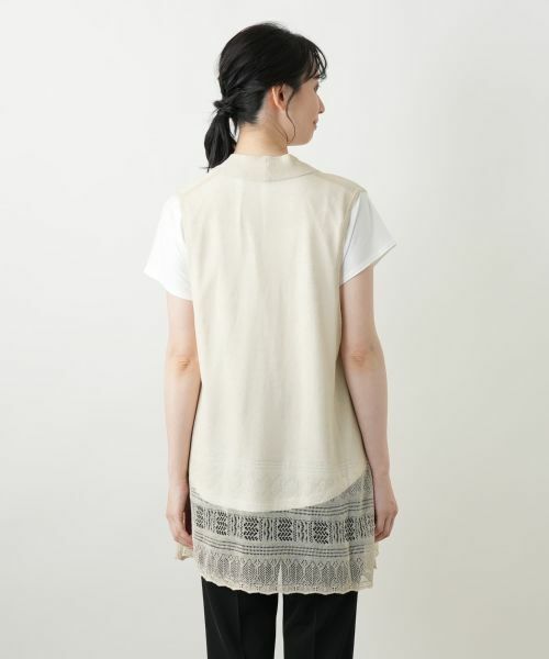 Leilian / レリアン テーラードジャケット | シアーフレアベスト【Leilian WHITE LABEL】 | 詳細12