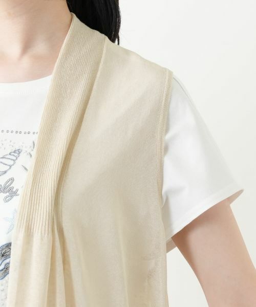 Leilian / レリアン テーラードジャケット | シアーフレアベスト【Leilian WHITE LABEL】 | 詳細15