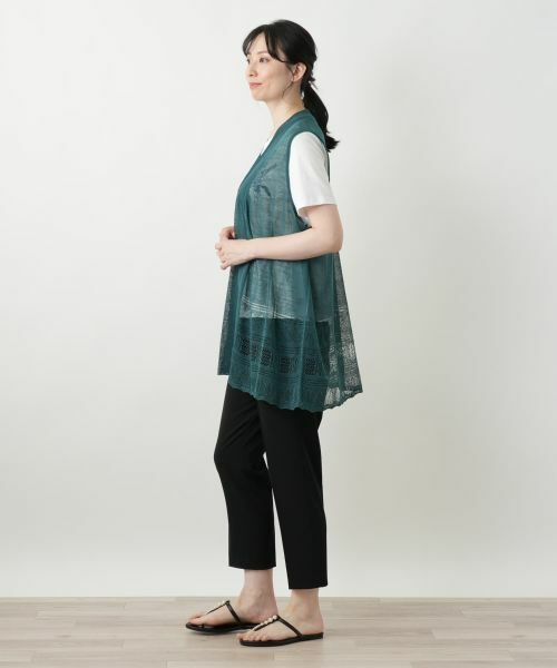 Leilian / レリアン テーラードジャケット | シアーフレアベスト【Leilian WHITE LABEL】 | 詳細5