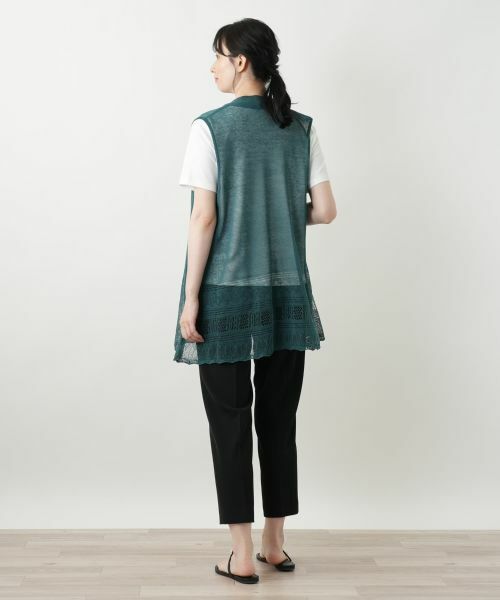 Leilian / レリアン テーラードジャケット | シアーフレアベスト【Leilian WHITE LABEL】 | 詳細6