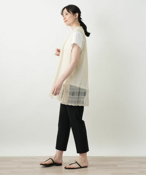 Leilian / レリアン テーラードジャケット | シアーフレアベスト【Leilian WHITE LABEL】 | 詳細8