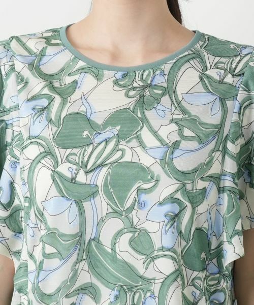 Leilian / レリアン カットソー | プリントフレアスリーブカットソー【Leilian WHITE LABEL】 | 詳細10