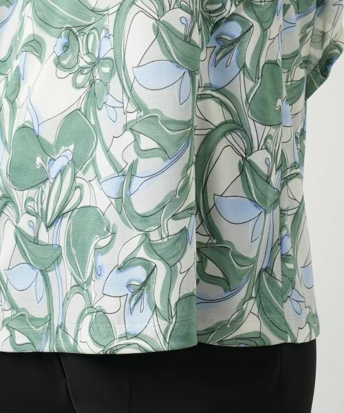 Leilian / レリアン カットソー | プリントフレアスリーブカットソー【Leilian WHITE LABEL】 | 詳細13