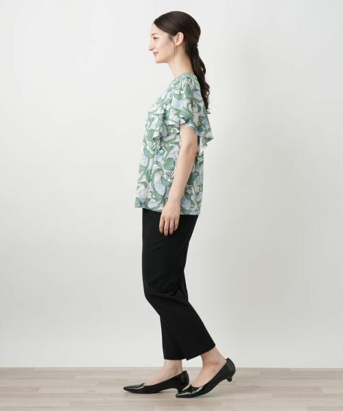 Leilian / レリアン カットソー | プリントフレアスリーブカットソー【Leilian WHITE LABEL】 | 詳細5