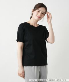 G9584*極美品☆leilian レリアン☆半袖☆カットソー☆ベージュ☆11. 半袖カットソー【Leilian WHITE LABEL】|レリアン | レリアン