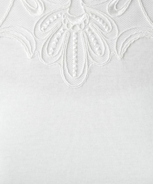 Leilian / レリアン カットソー | フラワー刺繍Tシャツ【Leilian WHITE LABEL】 | 詳細14