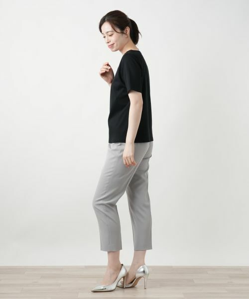 Leilian / レリアン カットソー | フラワー刺繍Tシャツ【Leilian WHITE LABEL】 | 詳細2