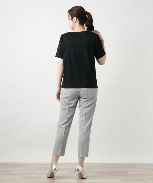 Leilian / レリアン カットソー | フラワー刺繍Tシャツ【Leilian WHITE LABEL】 | 詳細3