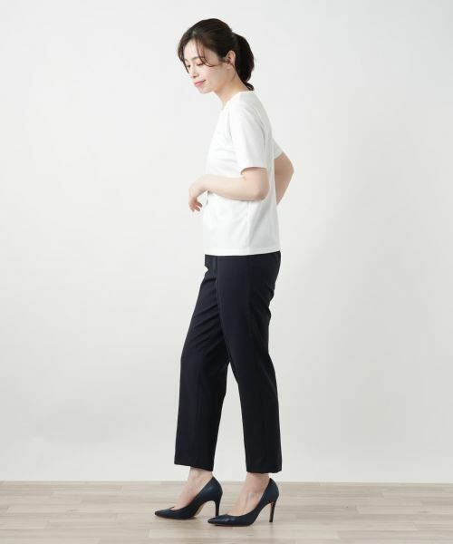 Leilian / レリアン カットソー | フラワー刺繍Tシャツ【Leilian WHITE LABEL】 | 詳細5