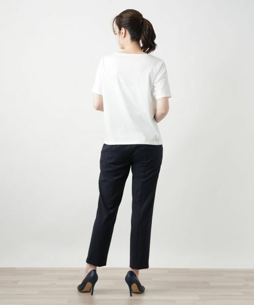 Leilian / レリアン カットソー | フラワー刺繍Tシャツ【Leilian WHITE LABEL】 | 詳細6