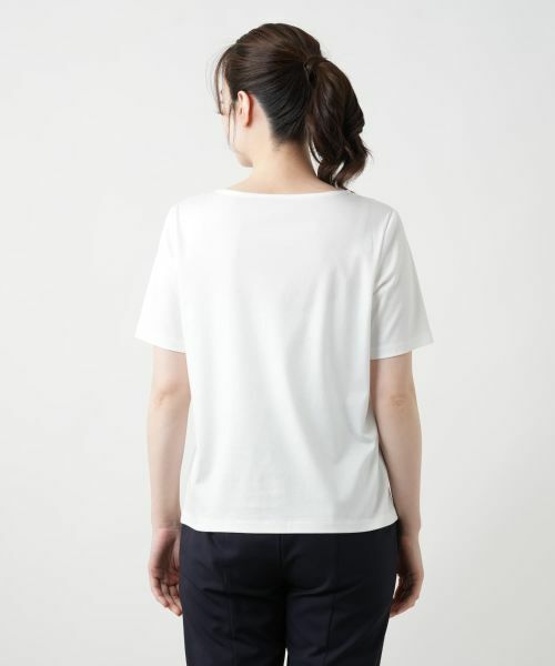 Leilian / レリアン カットソー | フラワー刺繍Tシャツ【Leilian WHITE LABEL】 | 詳細9