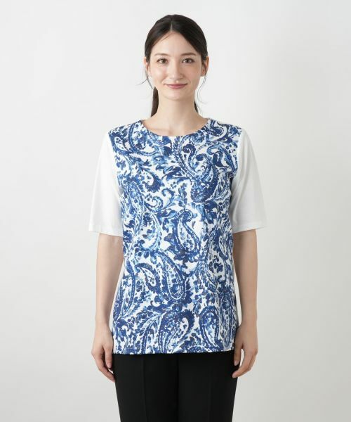 Leilian / レリアン カットソー | ペイズリー柄プリントカットソー【Leilian WHITE LABEL】 | 詳細10