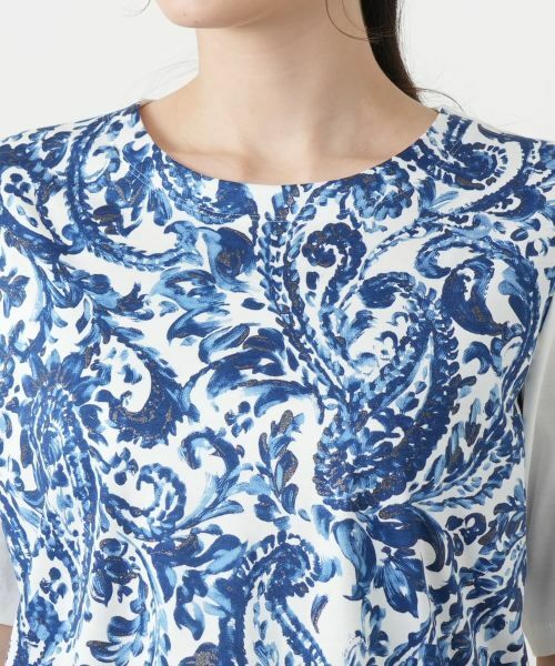 Leilian / レリアン カットソー | ペイズリー柄プリントカットソー【Leilian WHITE LABEL】 | 詳細13