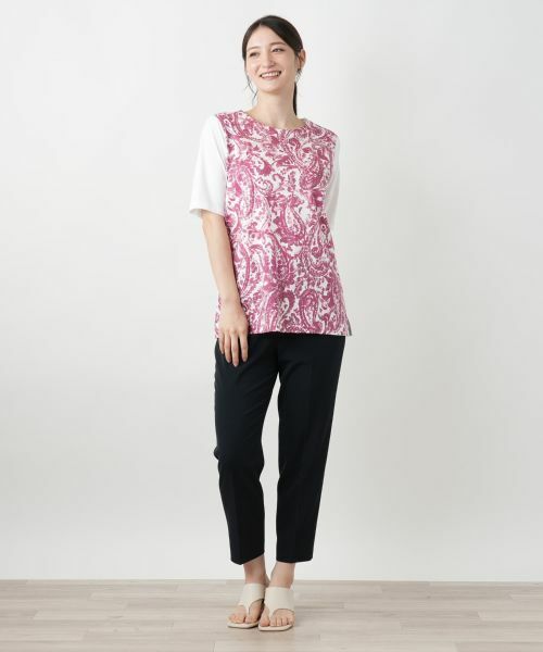 Leilian / レリアン カットソー | ペイズリー柄プリントカットソー【Leilian WHITE LABEL】 | 詳細4
