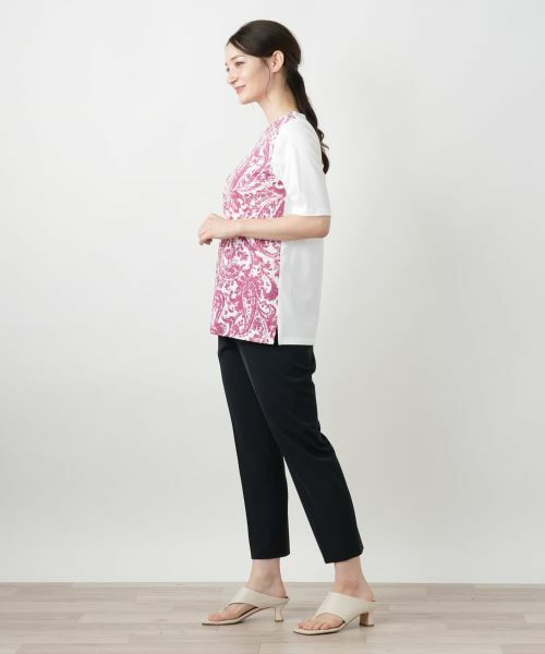 Leilian / レリアン カットソー | ペイズリー柄プリントカットソー【Leilian WHITE LABEL】 | 詳細5
