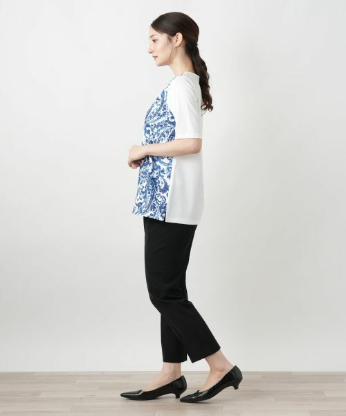 Leilian / レリアン カットソー | ペイズリー柄プリントカットソー【Leilian WHITE LABEL】 | 詳細8