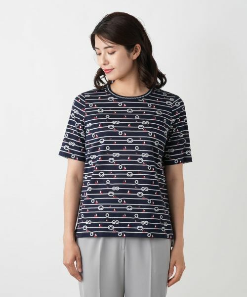 Leilian / レリアン カットソー | プリントTシャツ【Leilian WHITE LABEL】 | 詳細7