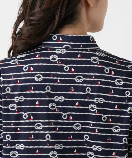 Leilian / レリアン ポロシャツ | プリントポロシャツ【Leilian WHITE LABEL】 | 詳細11