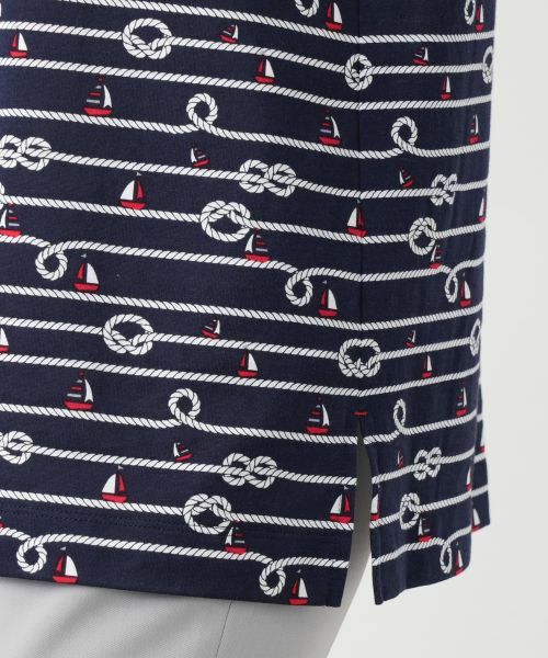 Leilian / レリアン ポロシャツ | プリントポロシャツ【Leilian WHITE LABEL】 | 詳細13