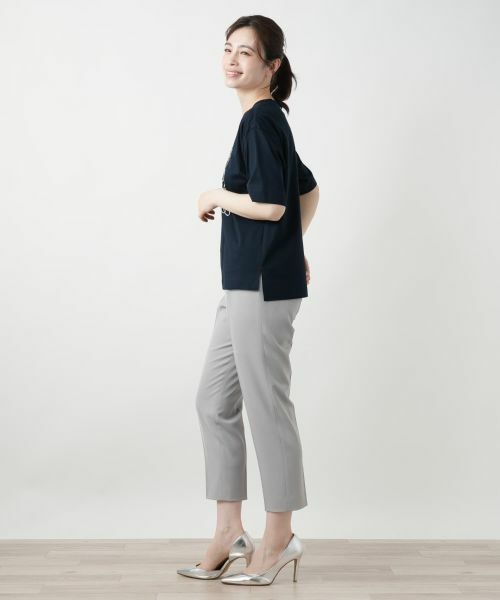 Leilian / レリアン カットソー | スパンコール刺繍Tシャツ【Leilian WHITE LABEL】 | 詳細2