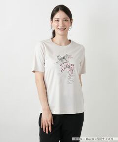 Leilian / レリアン Tシャツ | リボンモチーフプリントTシャツ【Leilian WHITE LABEL】