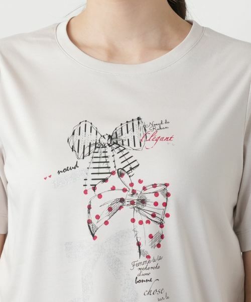 Leilian / レリアン Tシャツ | リボンモチーフプリントTシャツ【Leilian WHITE LABEL】 | 詳細16
