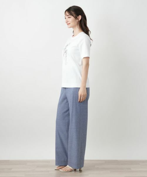 Leilian / レリアン Tシャツ | リボンモチーフプリントTシャツ【Leilian WHITE LABEL】 | 詳細2