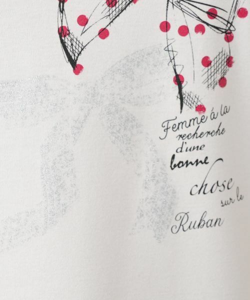 Leilian / レリアン Tシャツ | リボンモチーフプリントTシャツ【Leilian WHITE LABEL】 | 詳細21