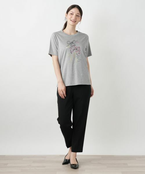 Leilian / レリアン Tシャツ | リボンモチーフプリントTシャツ【Leilian WHITE LABEL】 | 詳細4