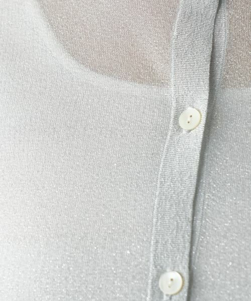 Leilian / レリアン カーディガン・ボレロ | ラメクルーネックカーディガン【Leilian WHITE LABEL】 | 詳細14