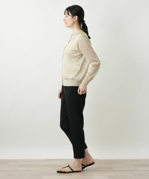 Leilian / レリアン カーディガン・ボレロ | ラメクルーネックカーディガン【Leilian WHITE LABEL】 | 詳細2