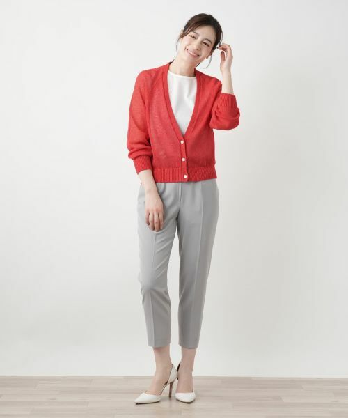 Leilian / レリアン カーディガン・ボレロ | Vネックカーディガン【Leilian WHITE LABEL】 | 詳細1