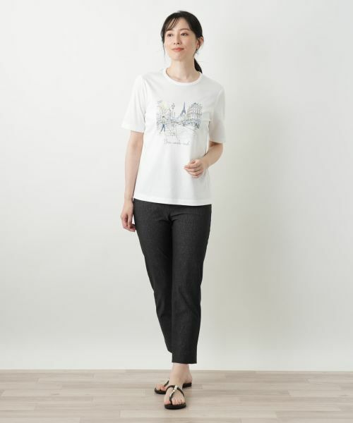 Leilian / レリアン Tシャツ | プリントカットソー【Leilian WHITE LABEL】 | 詳細1