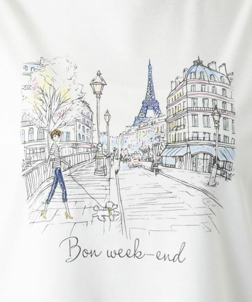 Leilian / レリアン Tシャツ | プリントカットソー【Leilian WHITE LABEL】 | 詳細4