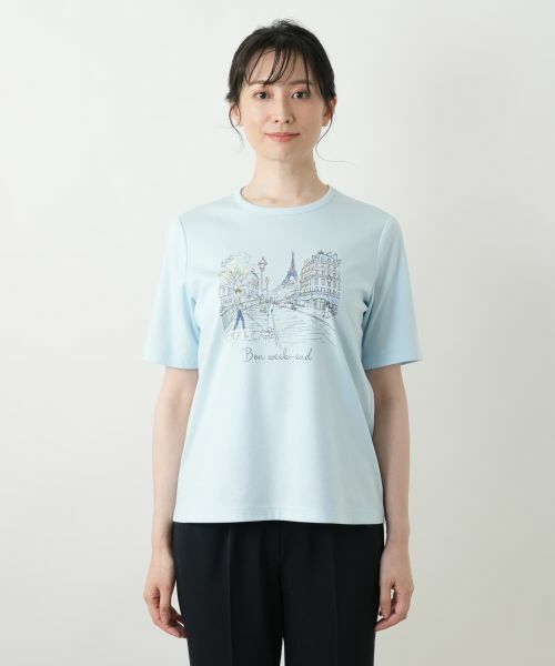Leilian / レリアン Tシャツ | プリントカットソー【Leilian WHITE LABEL】 | 詳細8