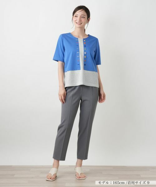 Leilian / レリアン カットソー | ボタン刺繍Tシャツ【Leilian WHITE LABEL】 | 詳細4