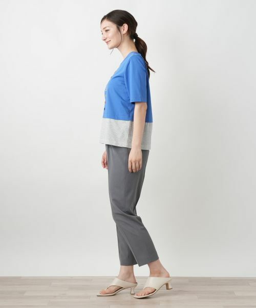 Leilian / レリアン カットソー | ボタン刺繍Tシャツ【Leilian WHITE LABEL】 | 詳細5