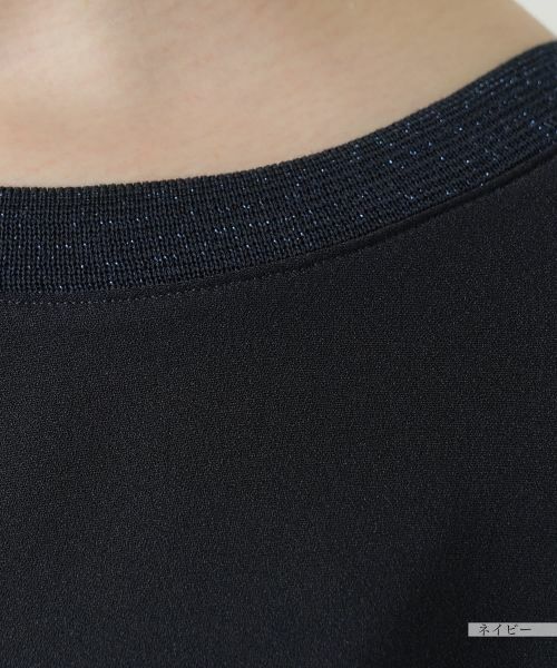 Leilian / レリアン カットソー | ラメクルーネックカットソー【Leilian WHITE LABEL】 | 詳細14