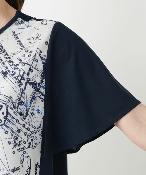 Leilian / レリアン カットソー | 星座柄プリント切替カットソー【Leilian WHITE LABEL】 | 詳細10