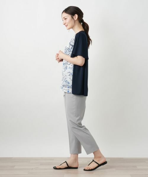 Leilian / レリアン カットソー | 星座柄プリント切替カットソー【Leilian WHITE LABEL】 | 詳細2